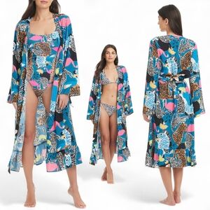 Red Carter Multicolor Flying High Beach Cover Up